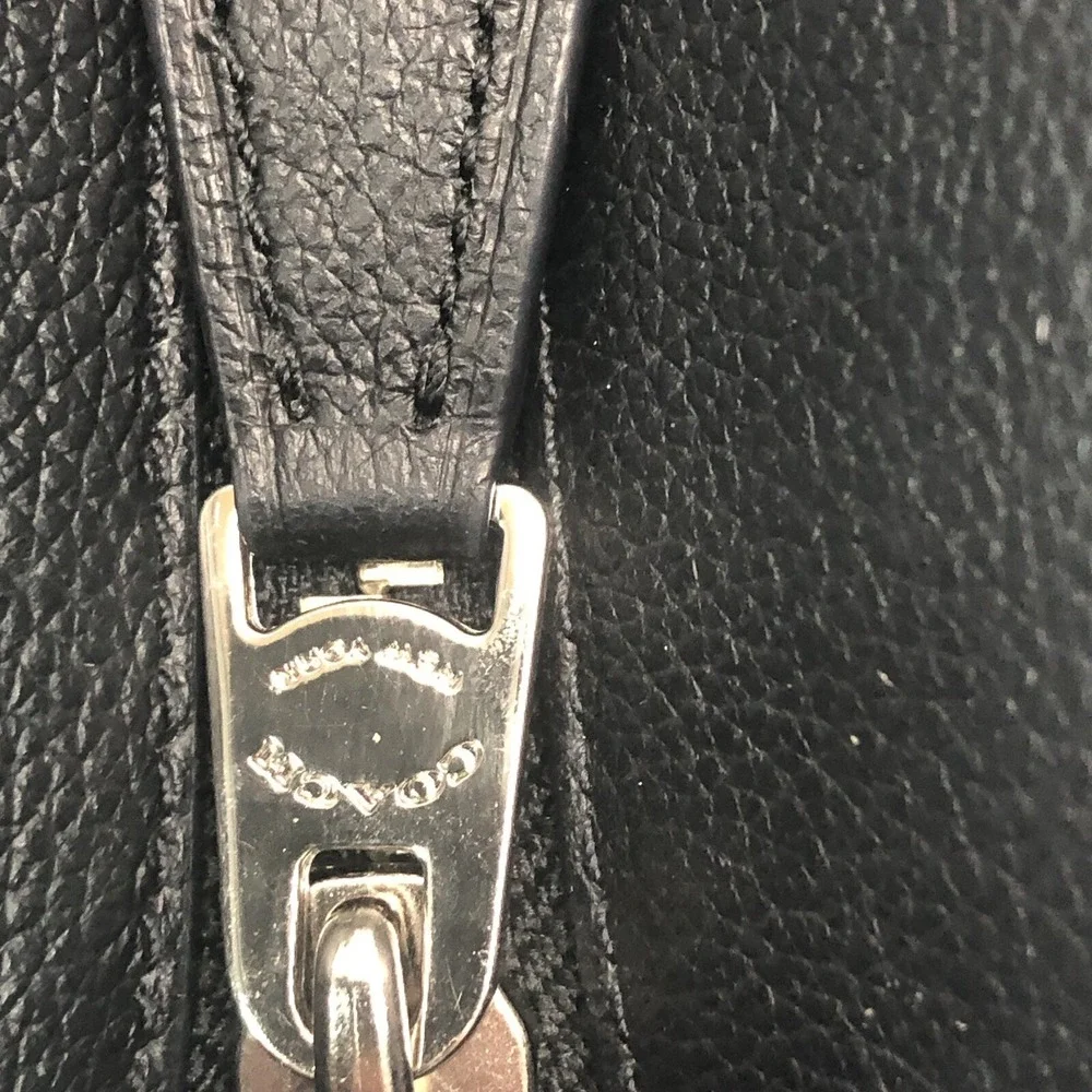 COACH‎ Perry Business Tote Crossbody Strap Gray Cream Black Leather 57568 laptop
